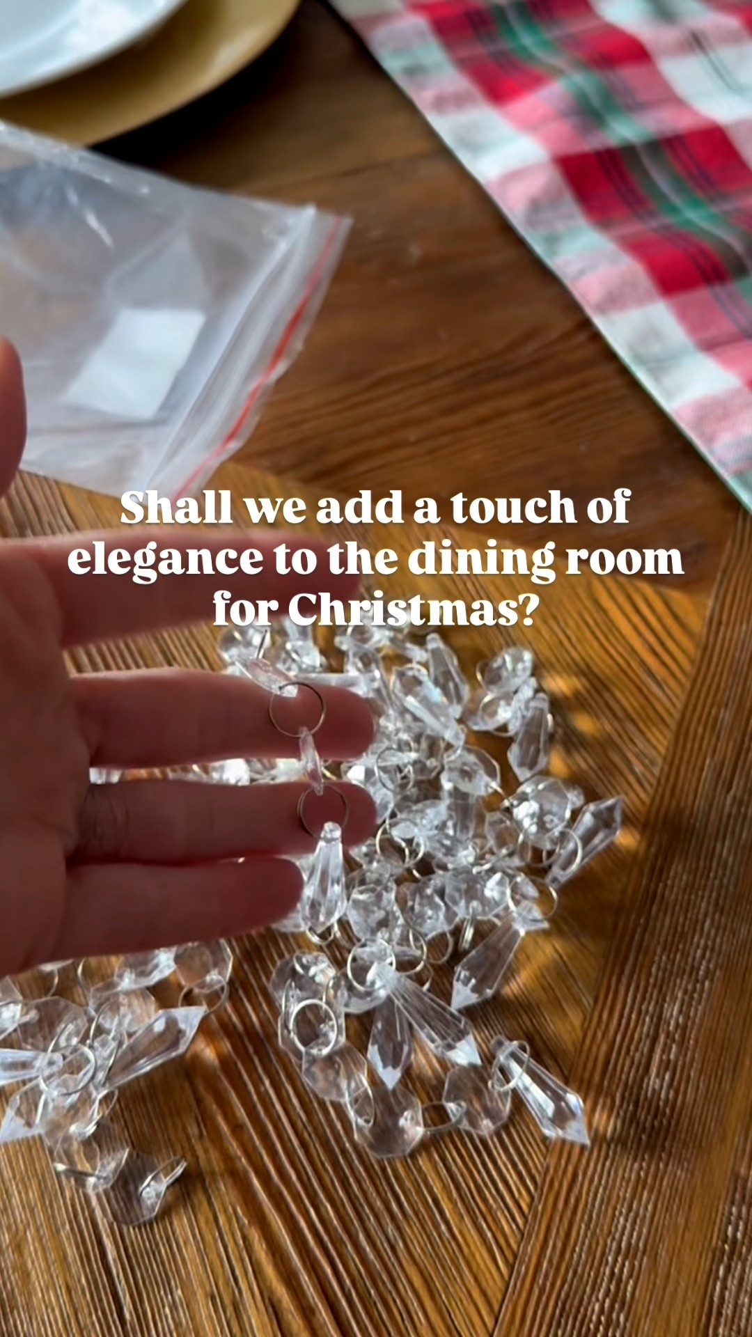 Add crystals to your dining fixture garland for instant elegance! 

#LTKHoliday #LTKHome