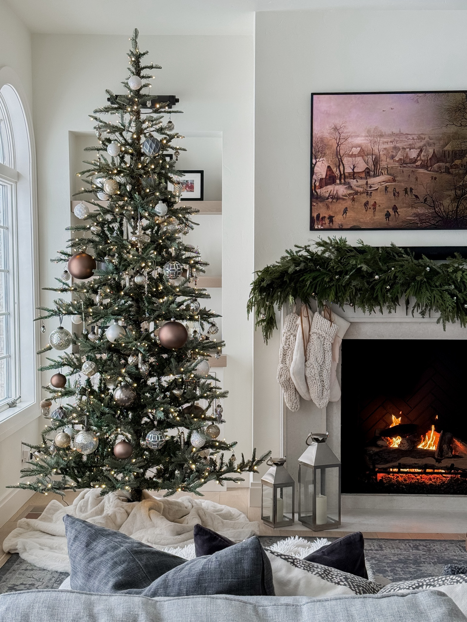 Holiday living room decor, including my favorite mantel to date!

#LTKSeasonal #LTKhome #LTKHoliday