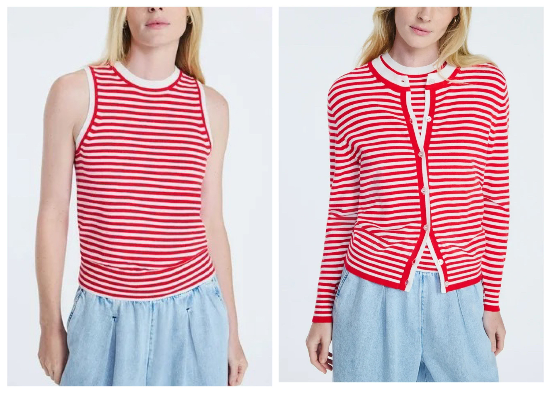 Walmart new arrival, striped sweater tank and cardigan 

#LTKootd #LTKFindsUnder50