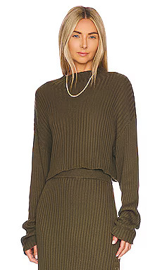 Bobi Cropped Pullover in Army from Revolve.com | Revolve Clothing (Global)