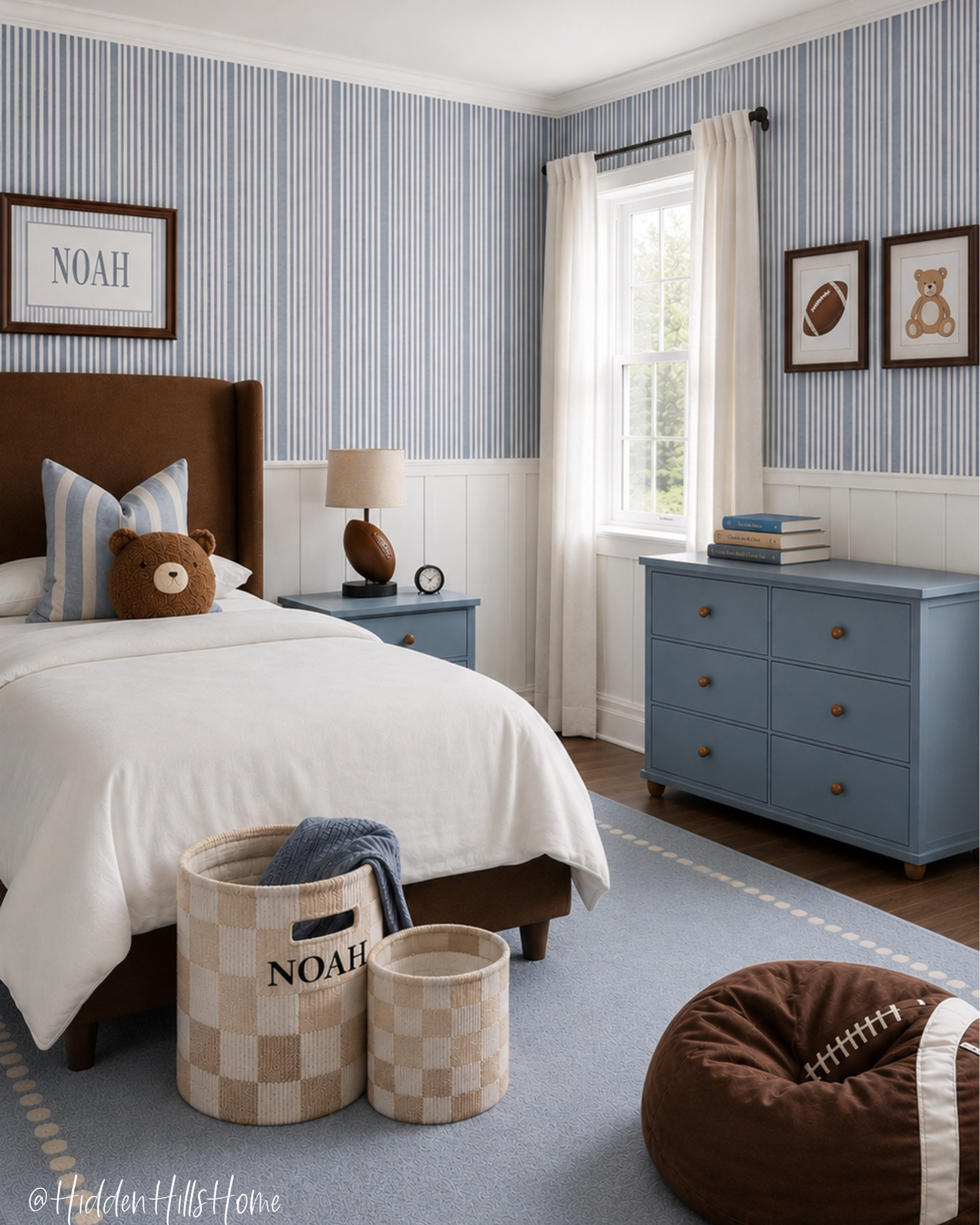 Boys bedroom decor, toddler boys room design, boys room mood board, home decor ideas, twin bed, blue and brown boys bedroom #boys

#LTKHome #LTKSaleAlert #LTKKids