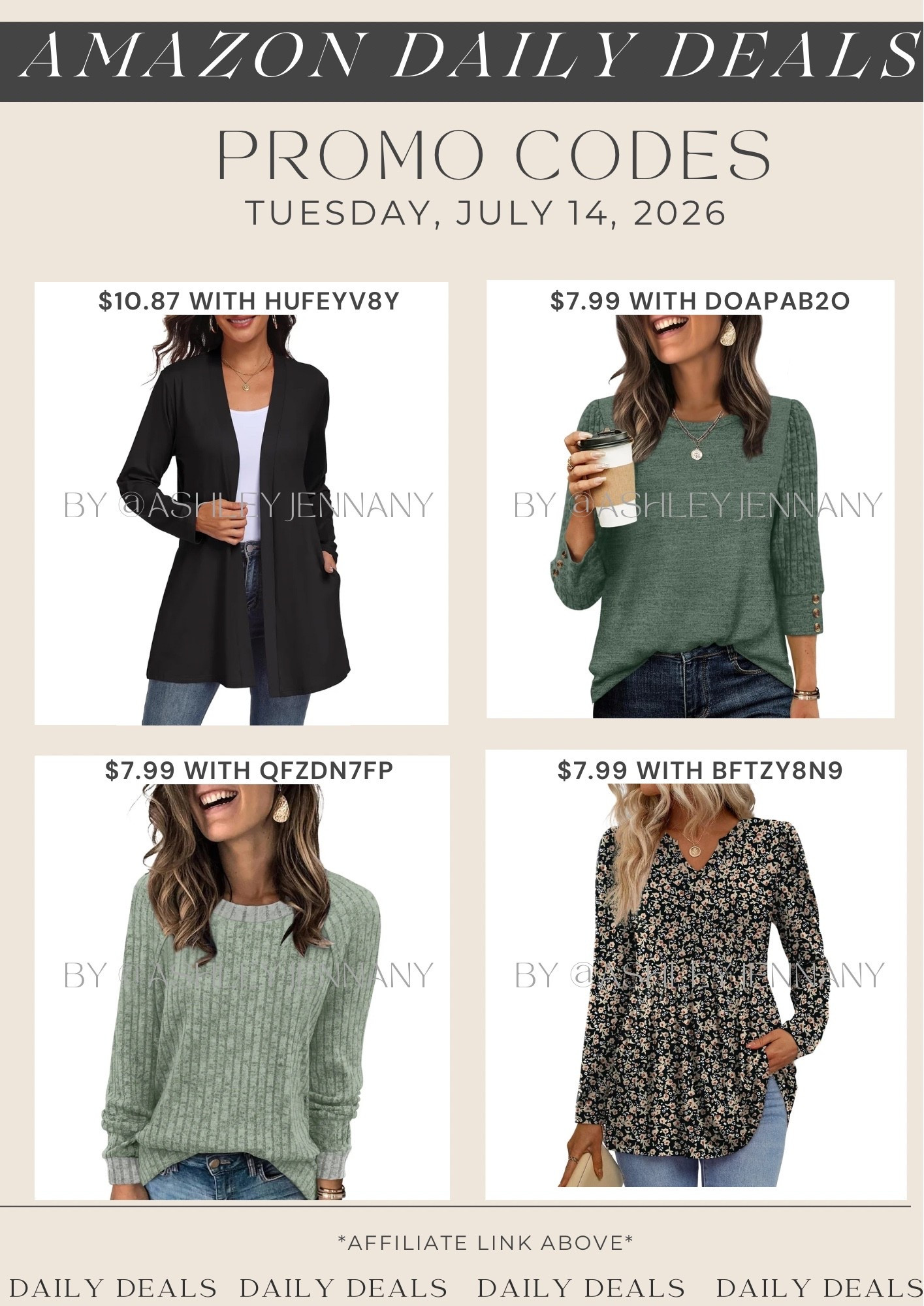Amazon deals

#LTKSaleAlert #LTKMidsize #LTKootd
