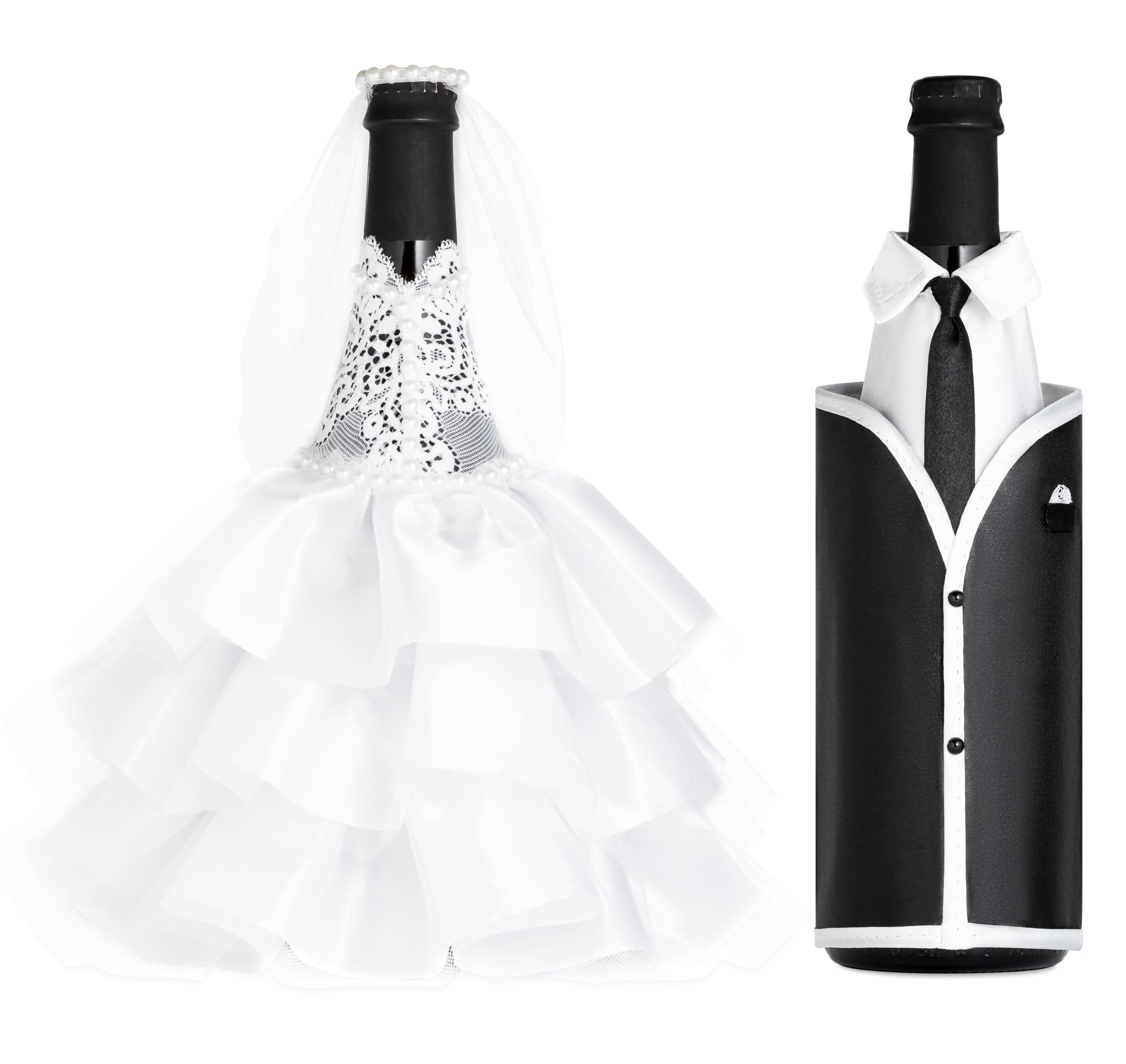 Magik Life Bride Groom Wine Bottle Covers- Wedding Gifts For the Couple- Fun Bottle Cover- Center... | Amazon (US)