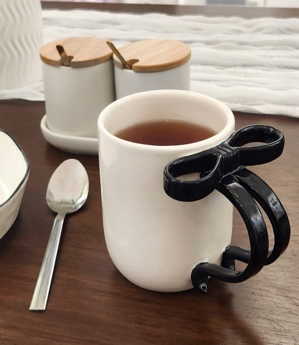 New $6 Bow Mug just in time for Christmas! A sweet gift!

16 oz White Mug with Black Figural Bow Handle

#LTKSeasonal #LTKHome #LTKGiftGuide