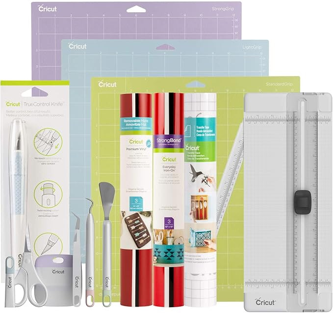 Cricut Essentials Bundle for Cricut Machine - Everyday Iron On Vinyl Sampler, Premium Removable V... | Amazon (US)