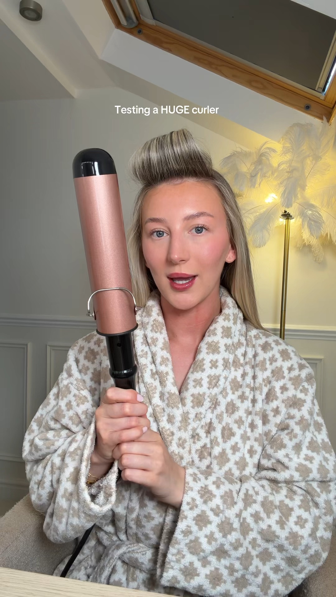 I think this is the biggest curler I’ve ever seen! #hairtools #hairstyle #hairtutorial