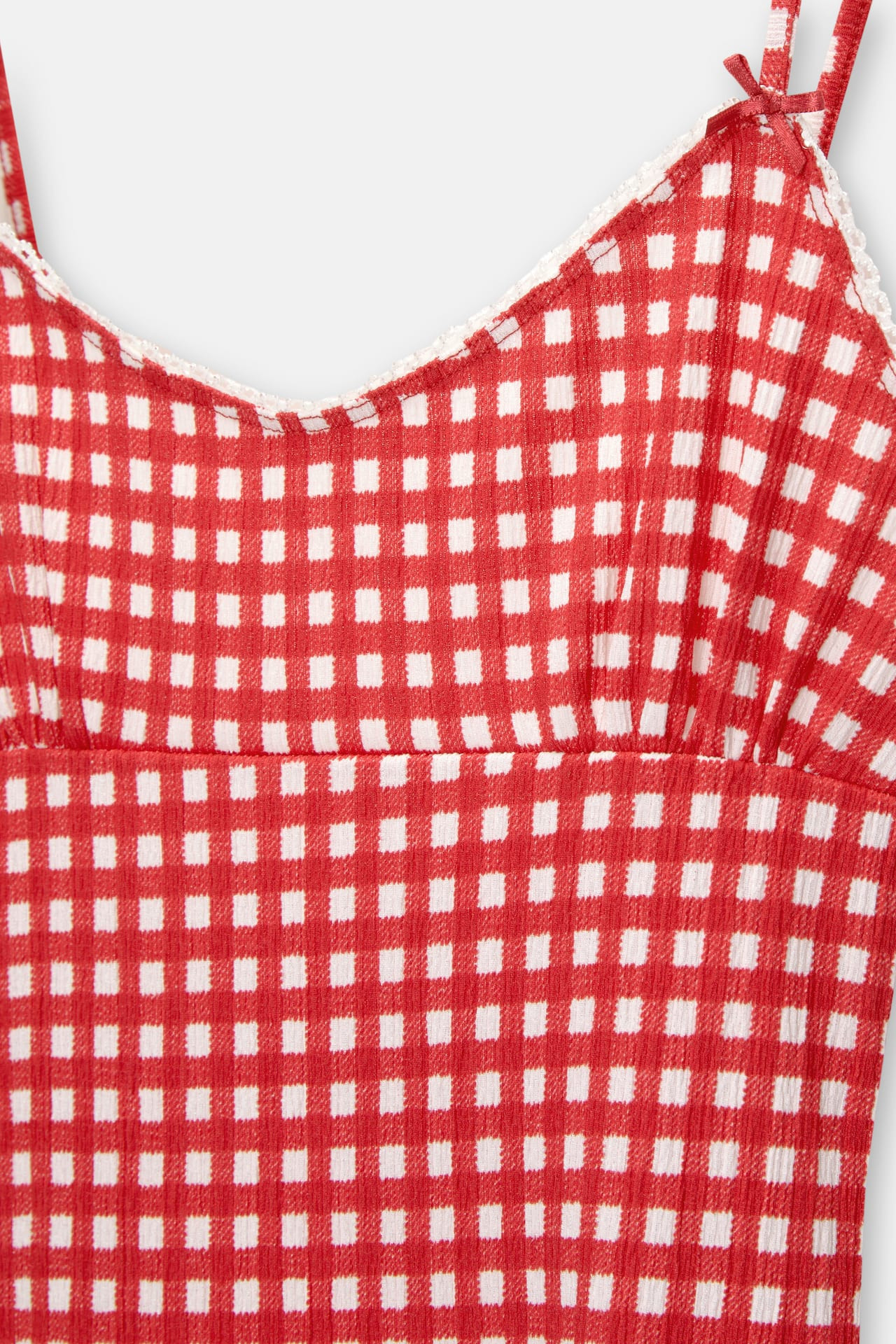 Short red gingham dress | PULL and BEAR UK