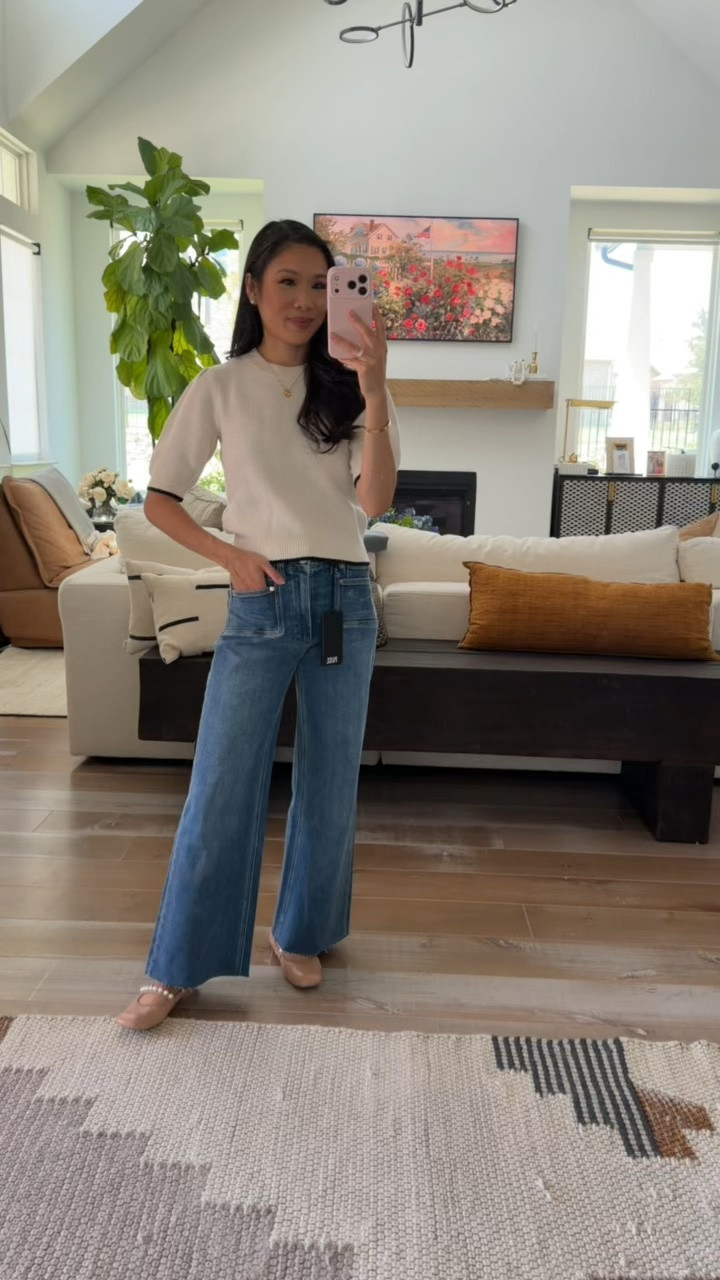 Nordstrom Annoversary Sale looks with this puff sleeve top that is available in limited sizing styled with these fun pocket wide leg jeans I adore!

#LTKootd #LTKSeasonal #LTKSaleAlert