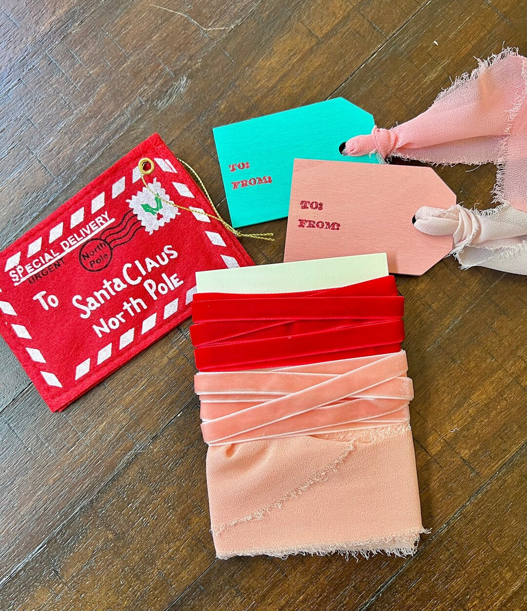 Christmas Gift Wrapping Ribbon Accessories and Tags Holiday - Etsy | Etsy (US)