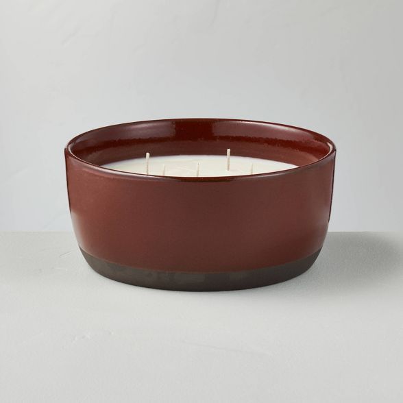 25oz Bergamot Spice 5-Wick Clay Seasonal Candle Red - Hearth & Hand™ with Magnolia | Target