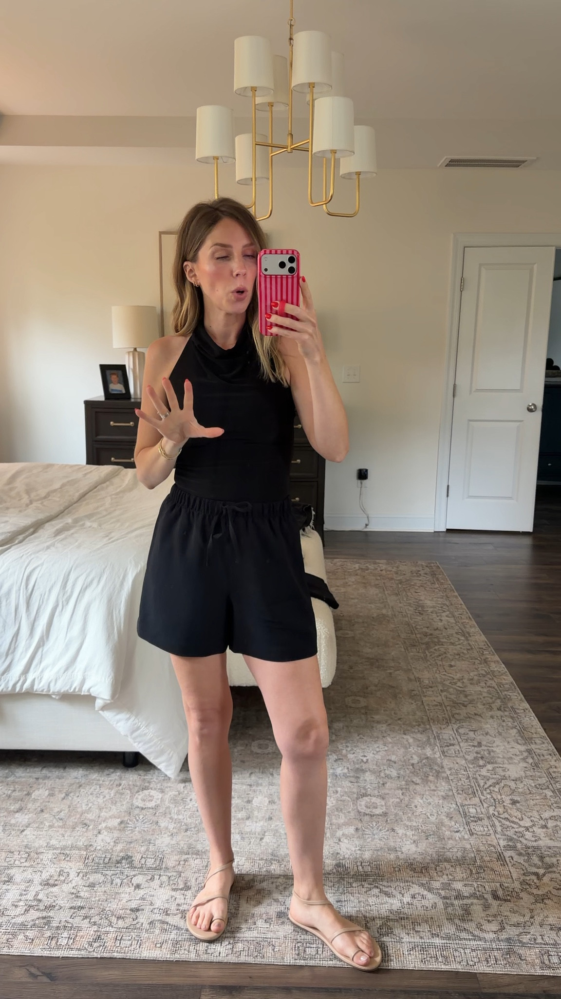 The prettiest top! In a S in both top and shorts