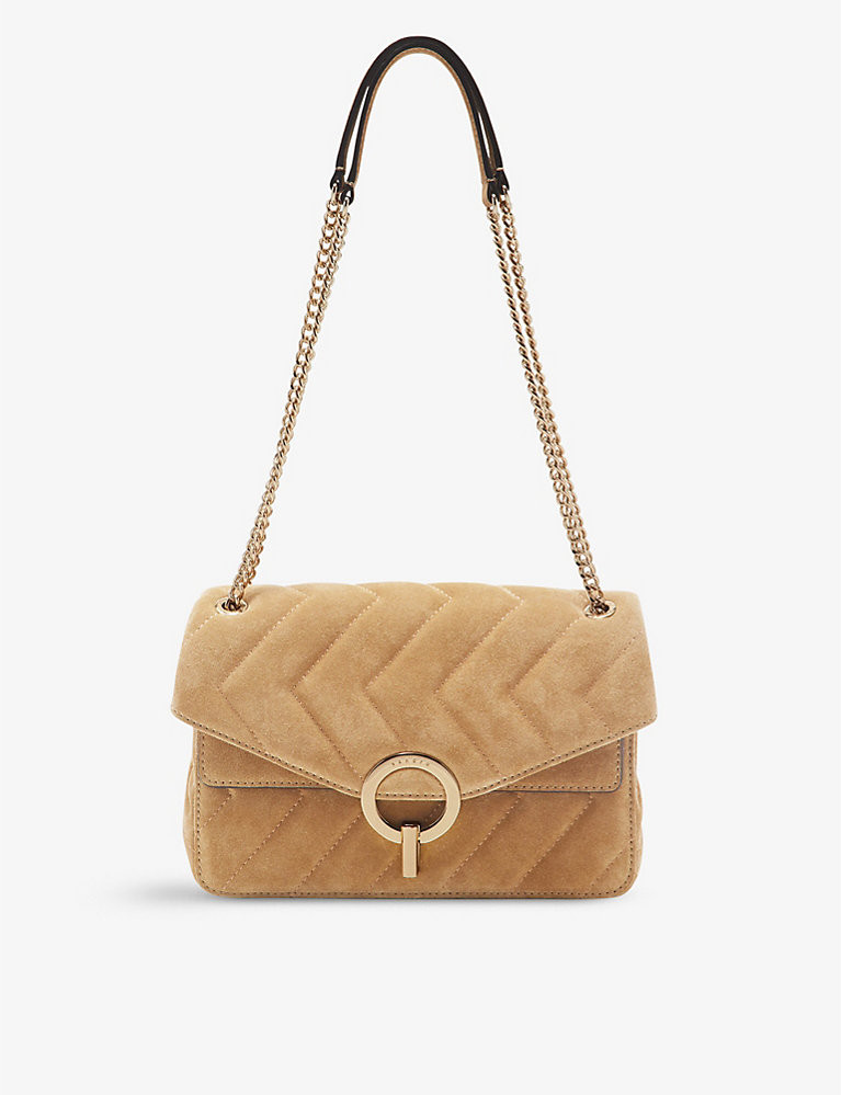 YZA quilted suede shoulder bag | Selfridges