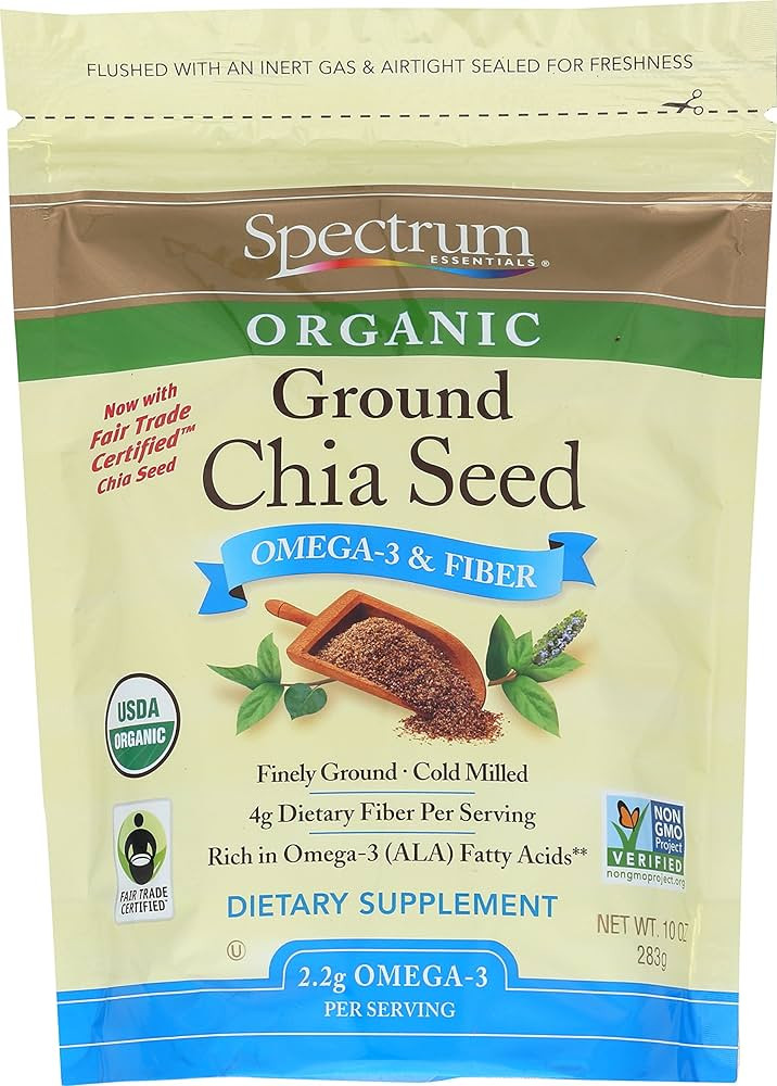 Spectrum Essentials Organic Ground Chia Seed, 10 Oz | Amazon (US)