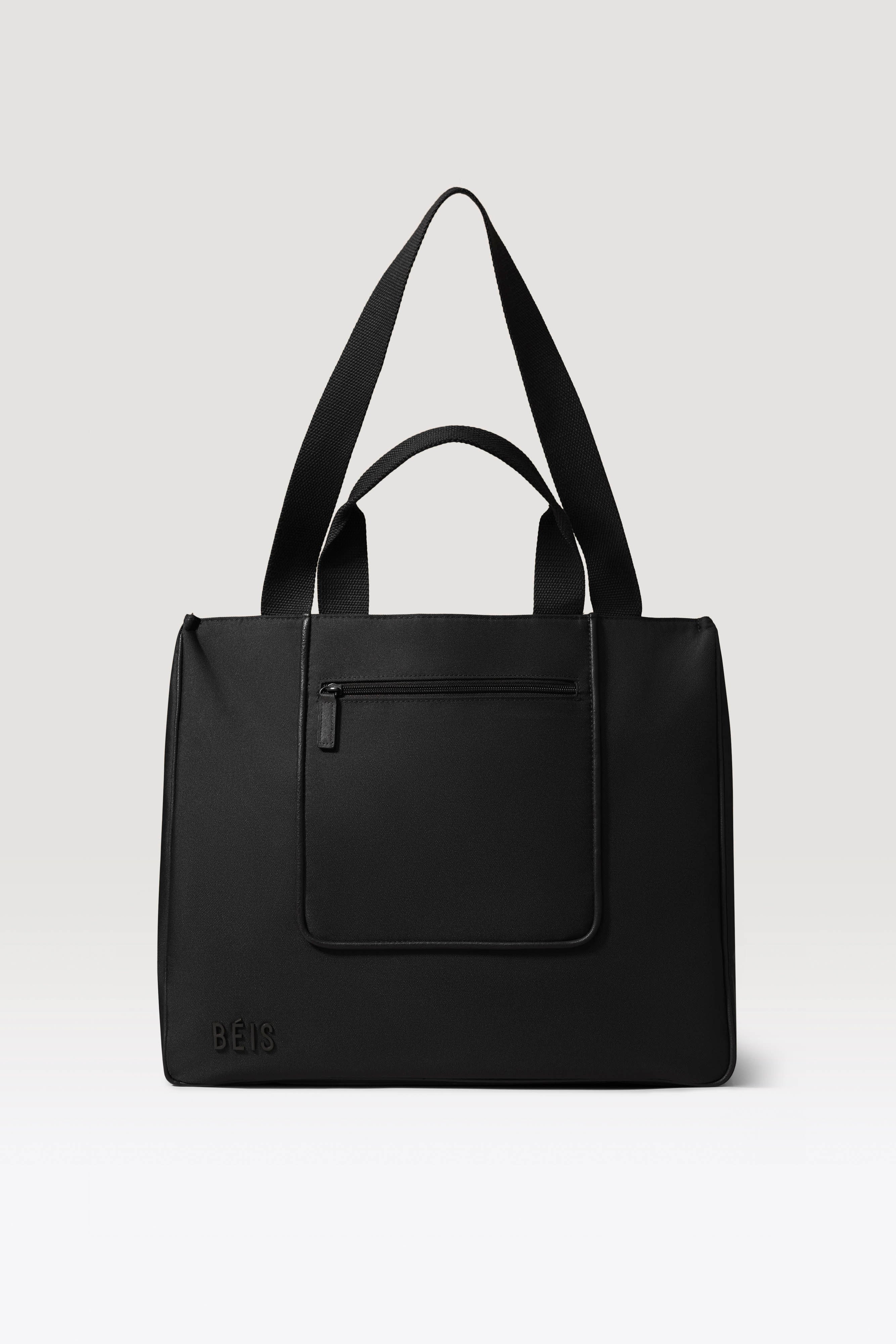 B\u00c9IS 'The East To West Tote' in Black - Recycled Travel Tote Bag | BEIS