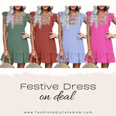 Aren’t these dresses the cutest! 
Currently on deal so many color options too! 
Fashionablylatemom 
KIRUNDO Women's 2024 Summer Mini Dress Casual V Neck Floral Embroidered Ruffle Sleeveless Shift Dress Flowy Boho Dress
Womens summer dresses/ sun dresses for women 2024 trendy/ casual dress/ spring dresses/ boho dress for women/ embroidered dress for women/ mexican dress for women/ beach dress/ vacation dress/ flowy dress/ shift dress/ tunic dress/ babydoll dress/ cruise outfits for women 2024/ ruffle pom sleeveless/ cute boho floral embroidered/ knee length.

#LTKstyletip #LTKSeasonal