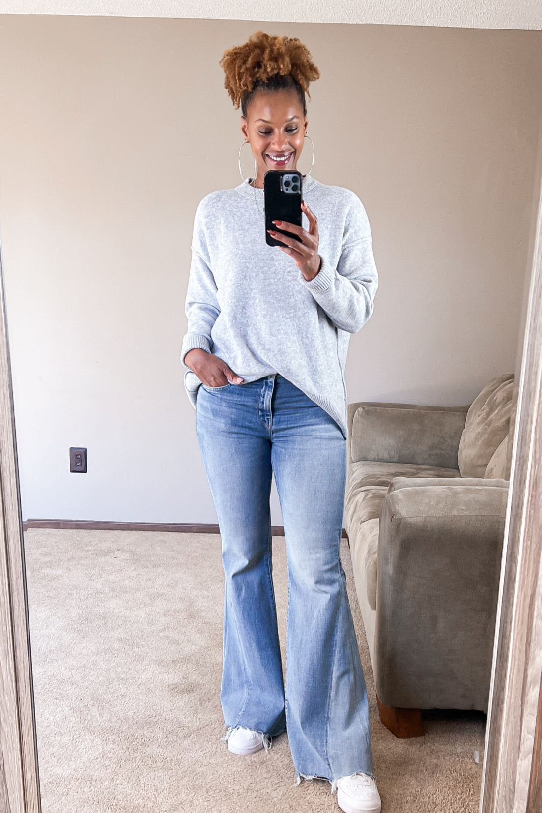 My favorite flares and aerie chill sweater for an easy casual outfit 

#LTKstyletip #LTKSeasonal #LTKover40