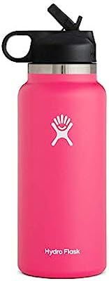 Hydro Flask Wide Mouth 2.0 Water Bottle, Straw Lid - Multiple Sizes & Colors | Amazon (US)