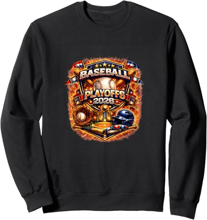 Baseball Playoffs 2026 Graphic Vintage Style Design Sweatshirt | Amazon (US)