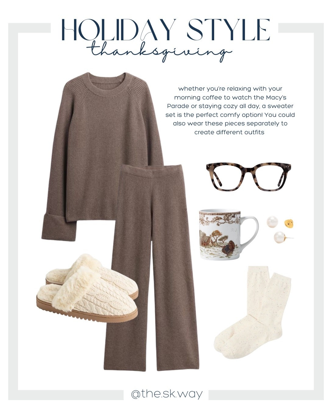 If you’re looking for a cozy, warm Thanksgiving look to lounge in, look no further than this sweater set from gap! This looks so cozy and would be the perfect lounge look to sip on your morning coffee in or change into after dinner!

#LTKStyleTip #LTKFindsUnder100 #LTKHoliday