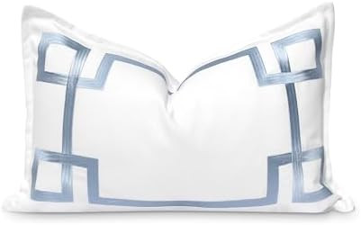 Hofdeco Premium Coastal Patio Indoor Outdoor Lumbar Pillow Cover Only, 12"x20" Water Repellent fo... | Amazon (US)