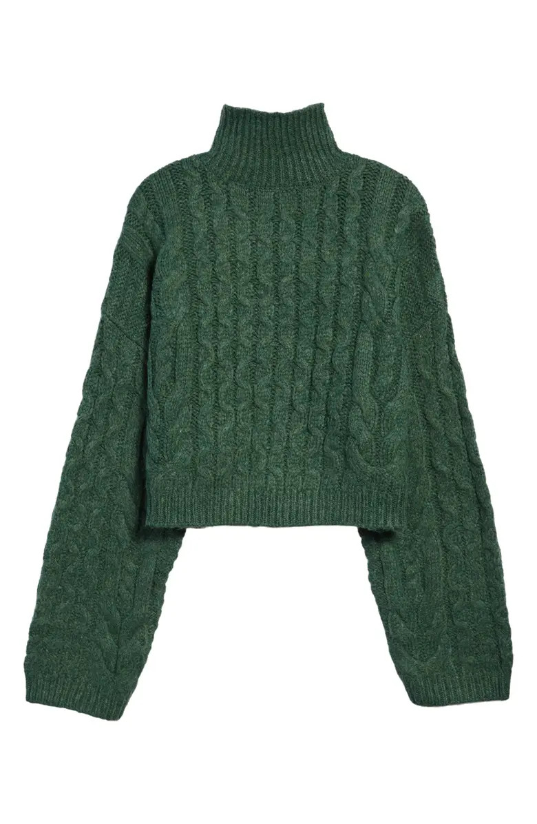 Topshop Turtleneck Cable Stitch Sweater | Nordstrom | Nordstrom