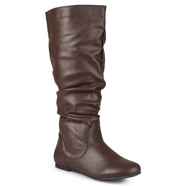 Brinley Co. Women's Extra Wide-Calf Mid-Calf Slouch Riding Boots - Walmart.com | Walmart (US)