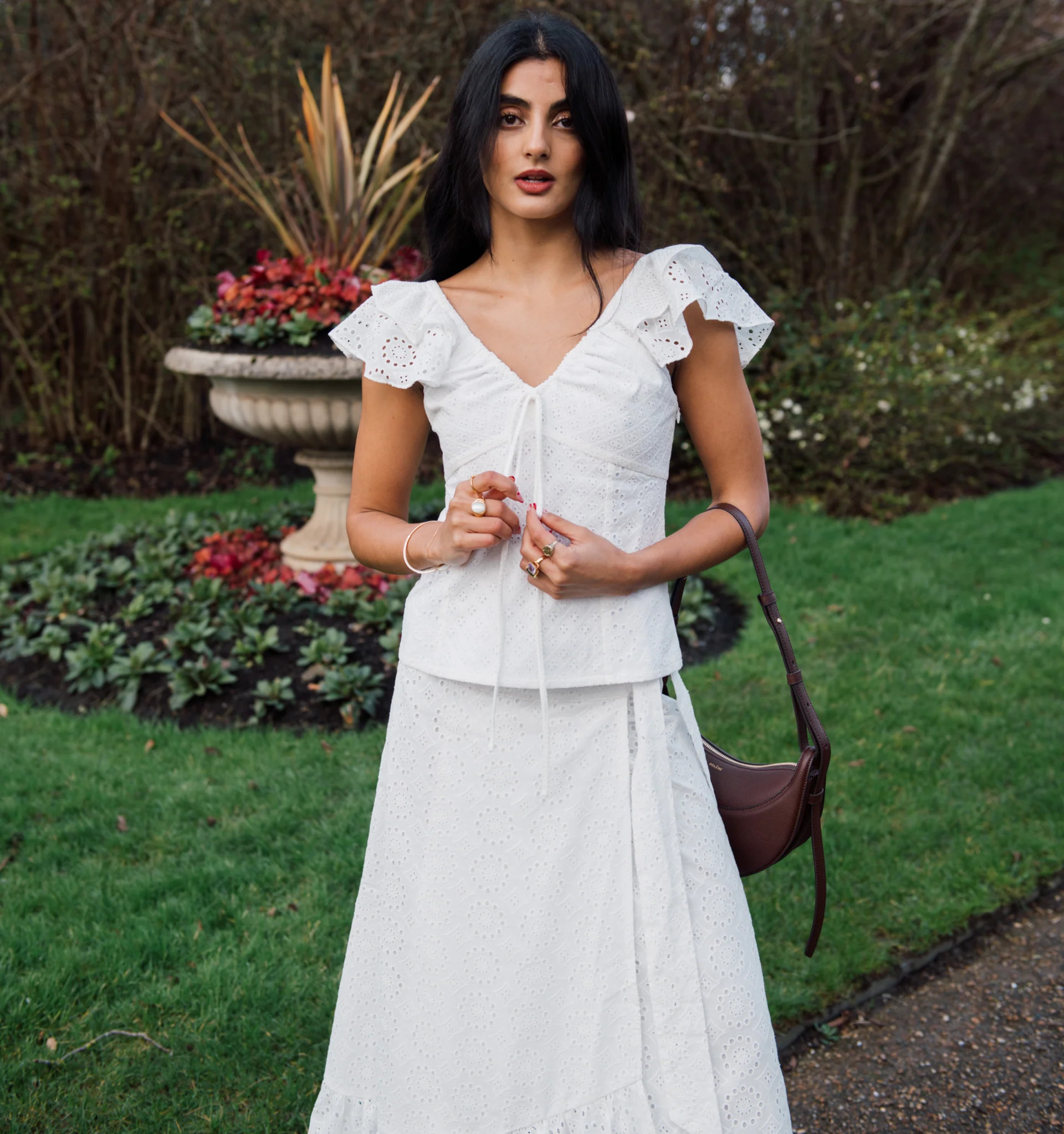 The Zuri Top - Butterfly Trellis Cotton Poplin | Hill House Home