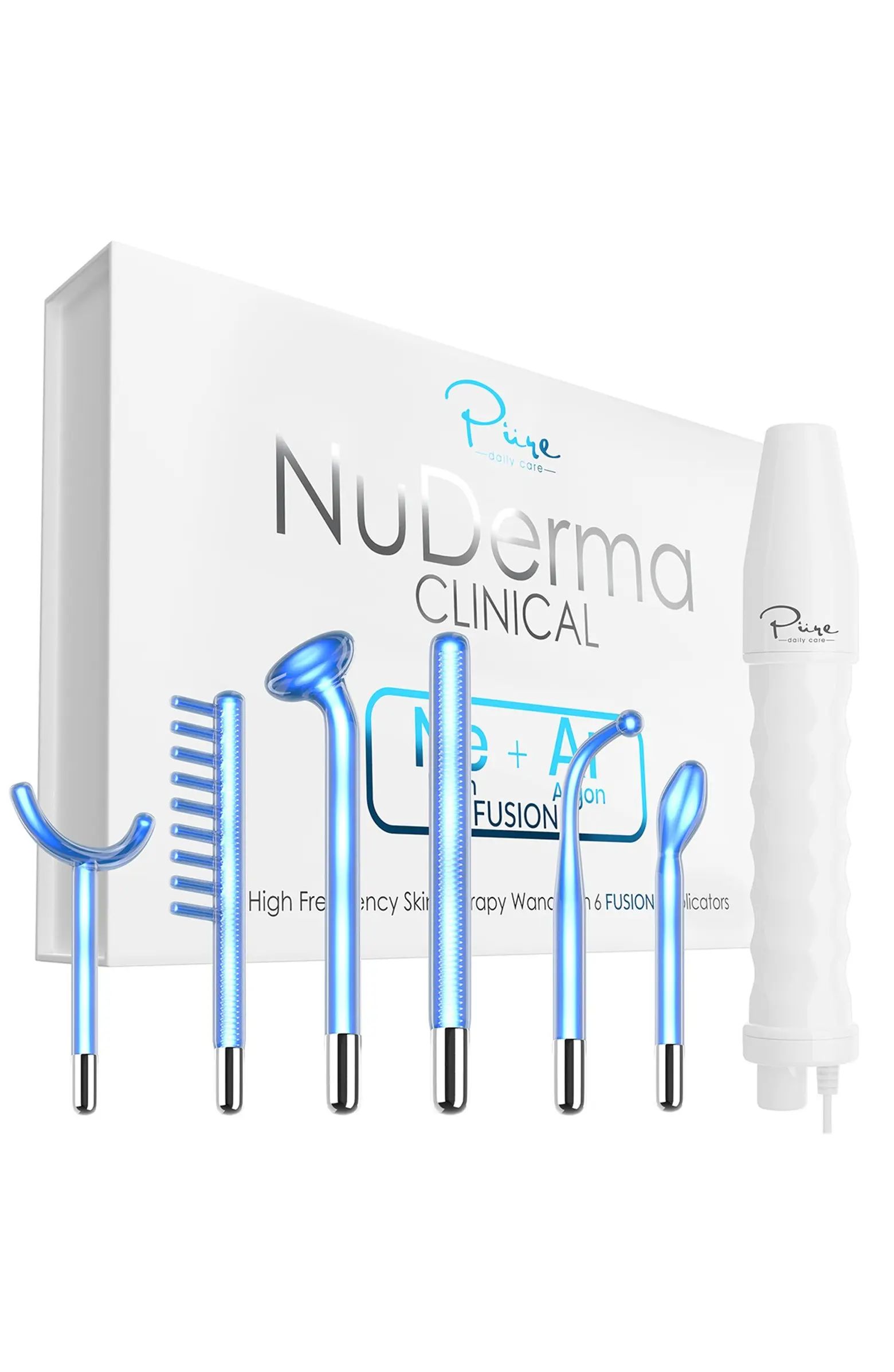 NuDerma Clinical Skin Therapy Wand - Portable Handheld High Frequency Skin Therapy Machine with 6... | Nordstrom Rack