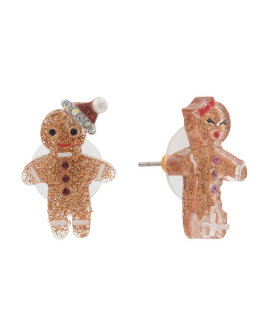 Gingerbread Stud Earrings | TJ Maxx