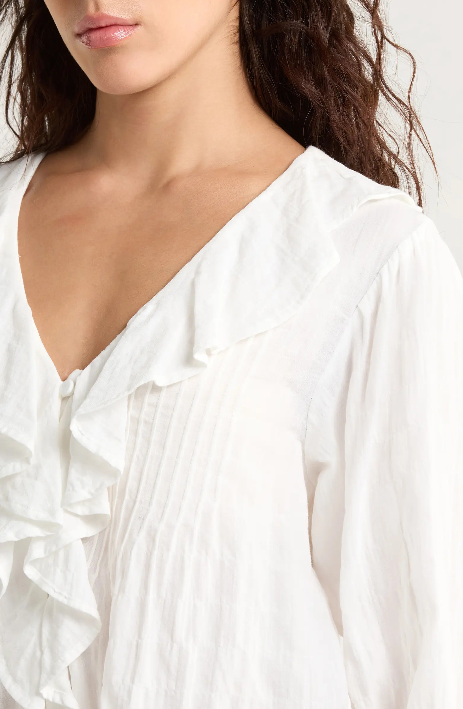 Ruffled Pintuck Long Sleeve Top | Nordstrom