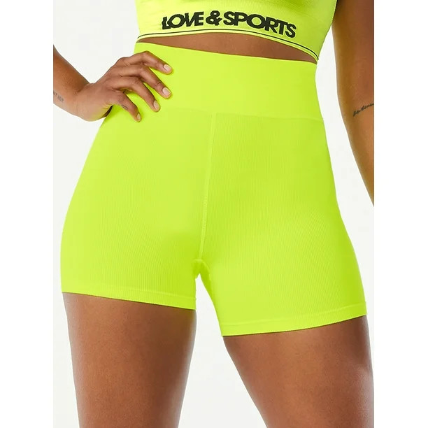 Love & Sports Women's Seamless Bike Shorts, 6” inseam - Walmart.com | Walmart (US)
