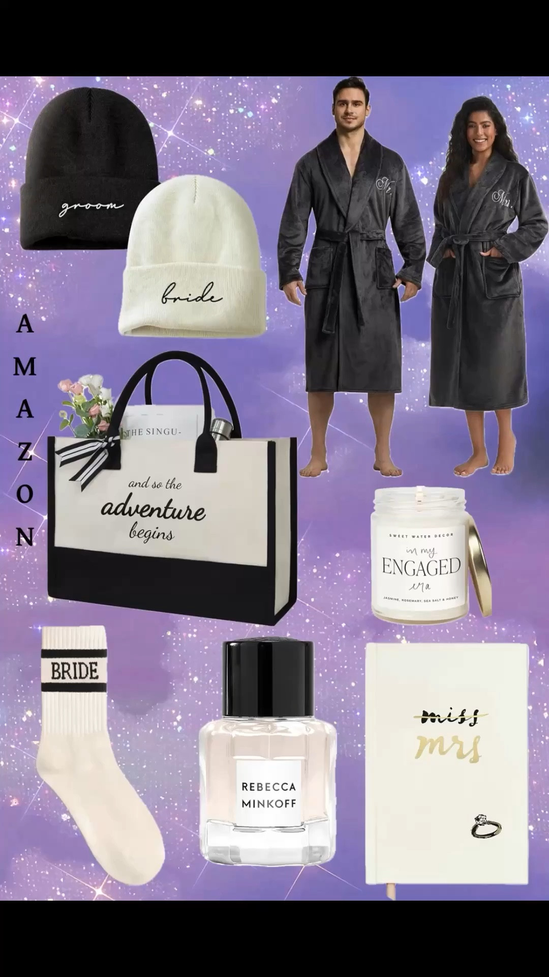 Affordable engagement, bridal shower, wedding gifts on Amazon for the bride and groom. 

Honeymoon packing, bachelorette weekend, engagement gift, wedding gift, bachelorette party gift, bride tote, wedding tote.

#LTKSeasonal #LTKHome #LTKWedding