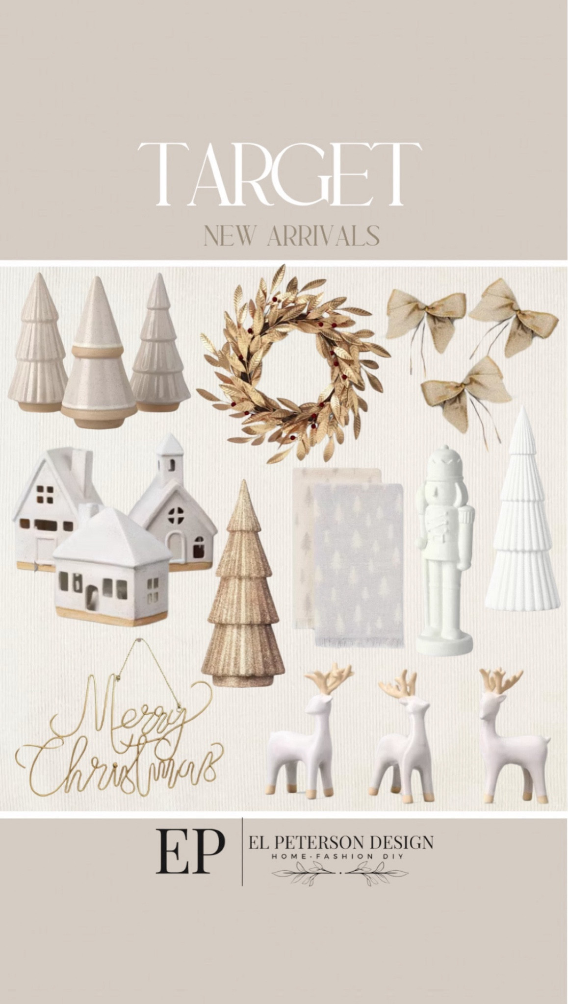 New Arrivals 
Christmas table top tree
Christmas ceramic village
Hand towels
Wreath
Bows
Table top reindeer 
Nutcracker
Merry Christmas sign  

#LTKHome