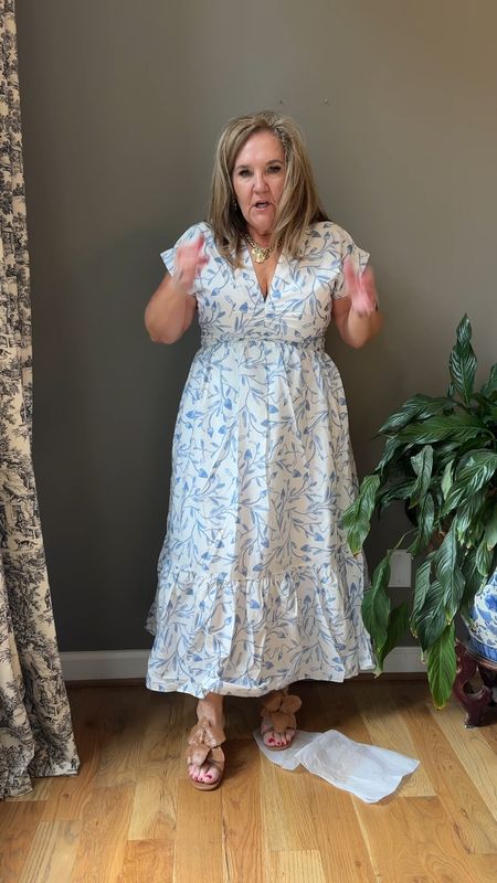 Dress size large regular. Lined. A pretty cotton poplin. Love that it’s not revealing. It’s a lovely dress. 

Graduation dress mothers day dress spring summer dress wedding guest dress 

#LTKwedding #LTKSeasonal #LTKmidsize