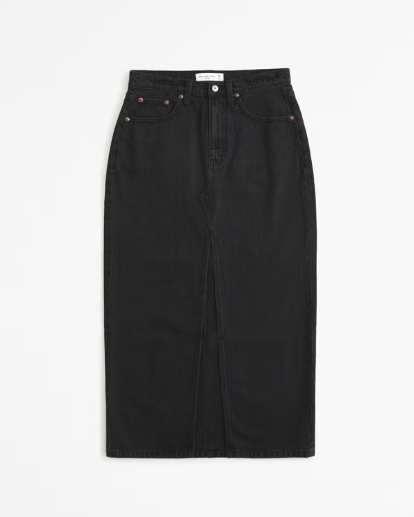 Women's Denim Maxi Skirt | Women's Bottoms | Abercrombie.com | Abercrombie & Fitch (US)