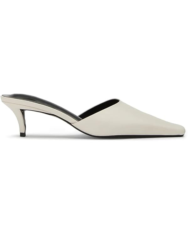KOKOMOMO Women's Kitten Heels Mules Closed Square Toe Pumps Small Heel Backless Slip On Slide San... | Amazon (US)