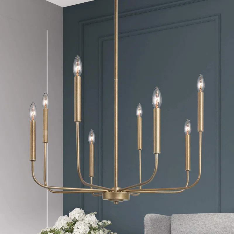 Kaymarie 8 - Light Candle Style Classic Chandelier with Wrought Iron Accents | Wayfair North America