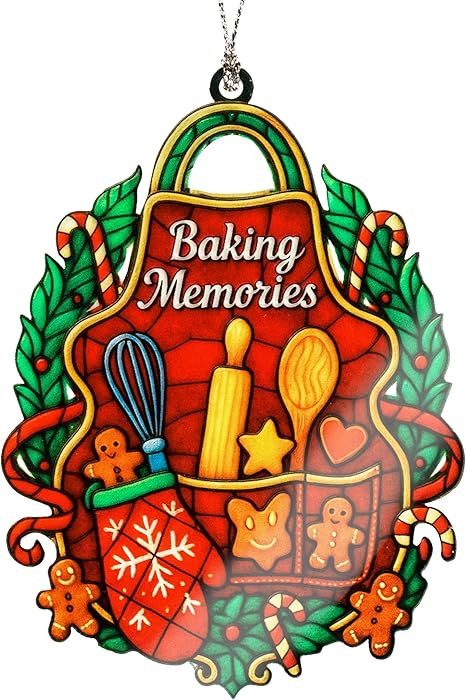 Baking Ornament – Christmas Kitchen Decor – Holiday Baking Gift - Baker Card Xmas Gift – Su... | Amazon (US)