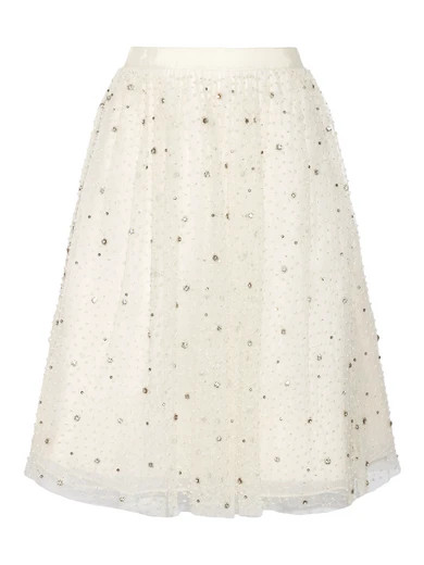 Catrina embellished tulle and organza skirt | NET-A-PORTER (US)