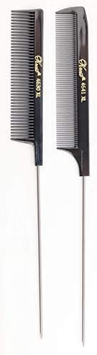 Krest Pintail Combs Weaving Foiling Fine Tooth Rattail Hair Comb XL. 2 PC. | Amazon (US)