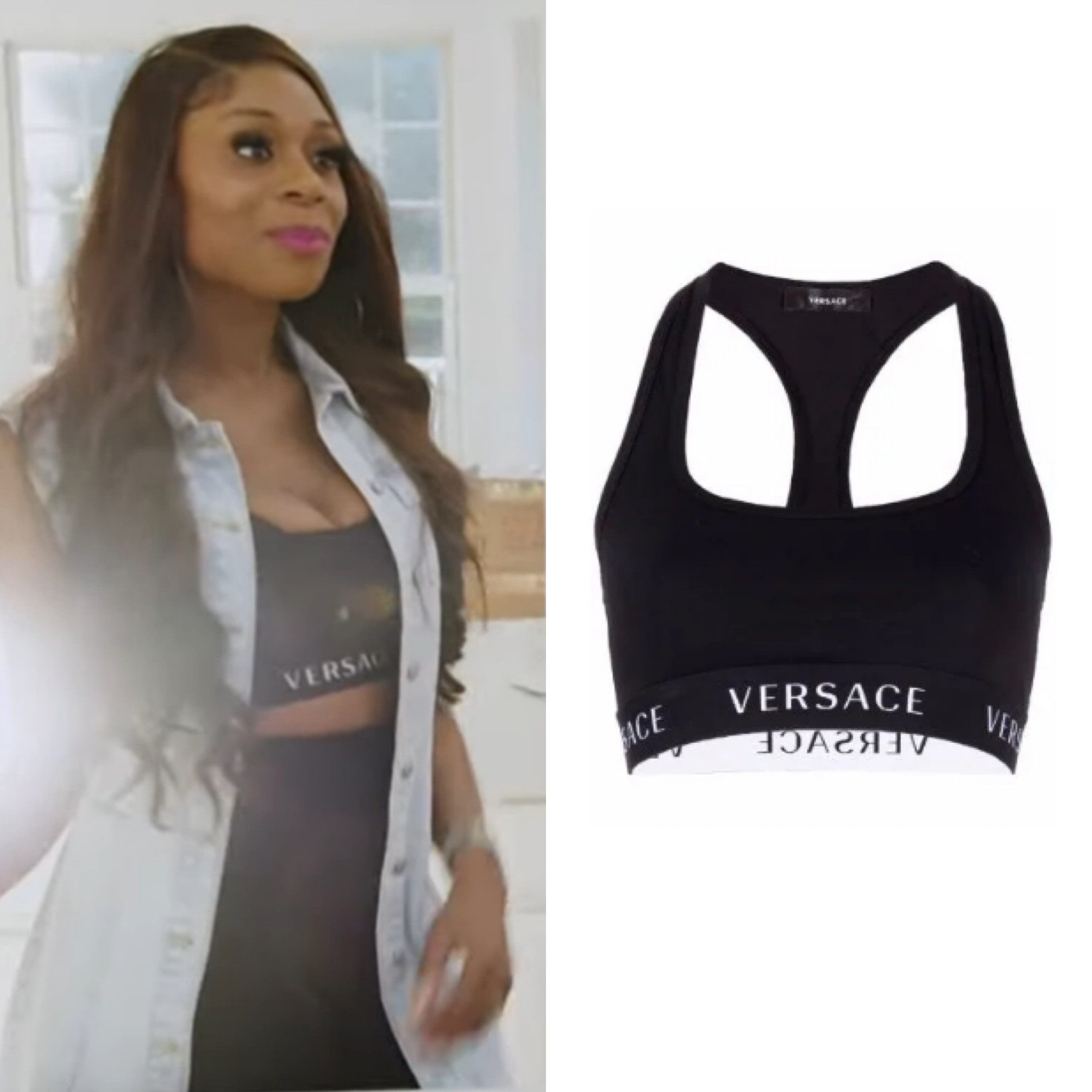 Nneka Ihim’s Black Logo Sports Bra