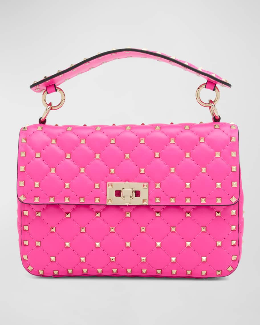 Valentino Garavani Rockstud Spike Medium Quilted Top-Handle Bag | Neiman Marcus