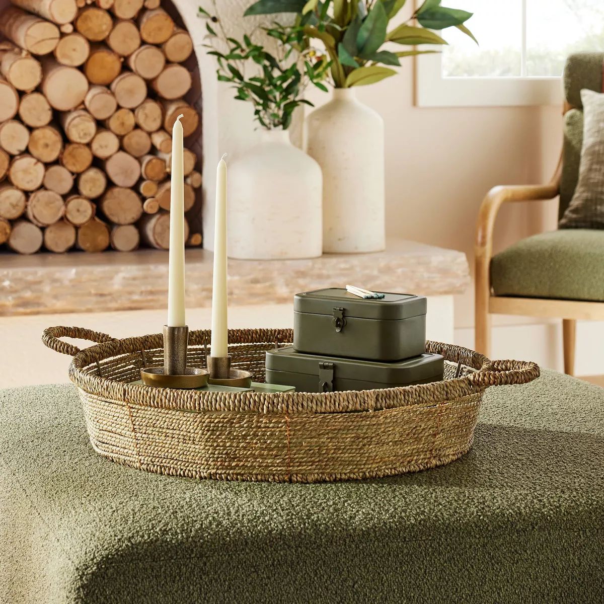 20" Woven Decorative Tray - Hearth & Hand™ with Magnolia | Target