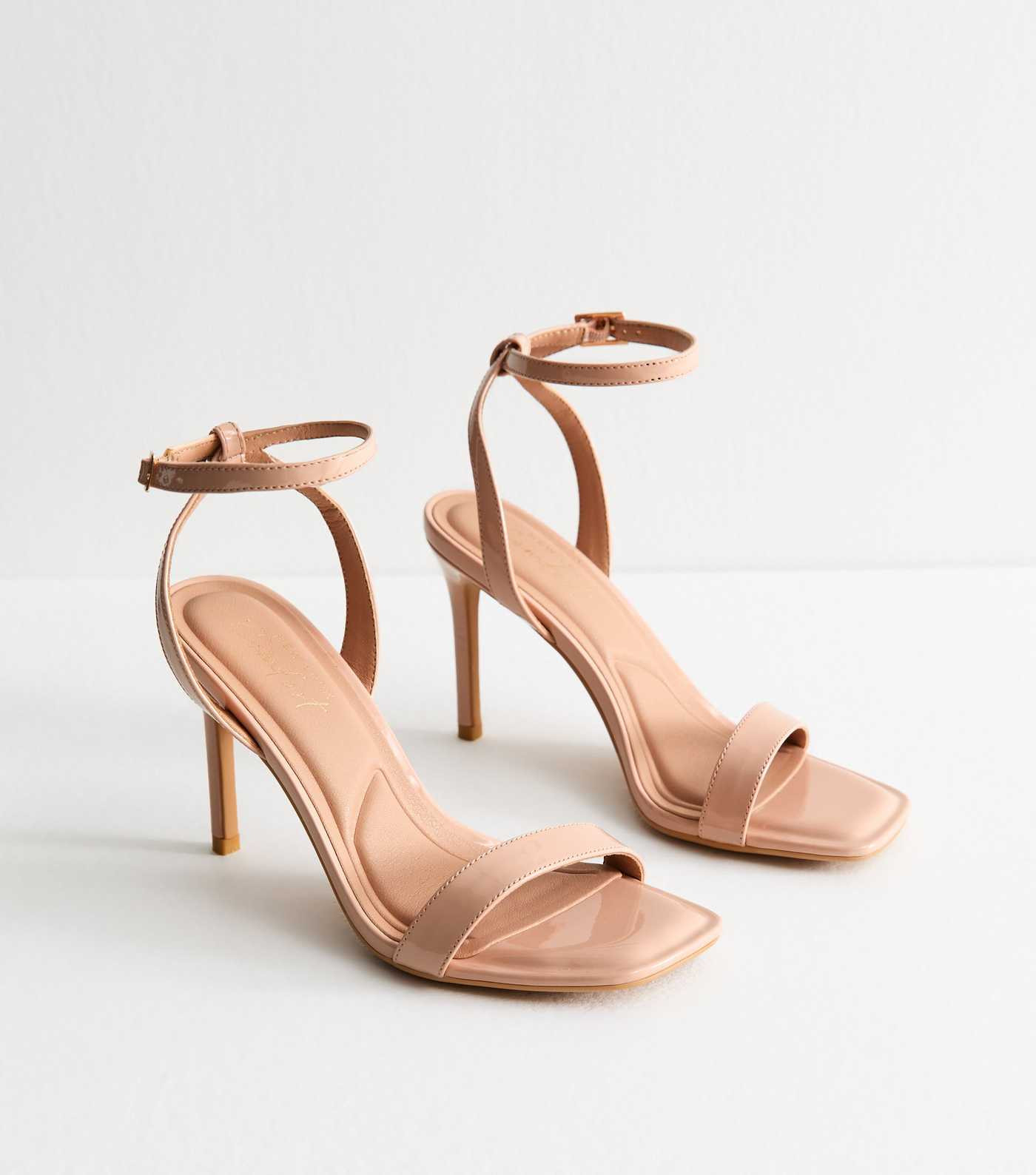 Oatmeal Textured Faux Leather Stiletto Sandals | New Look | New Look (UK)