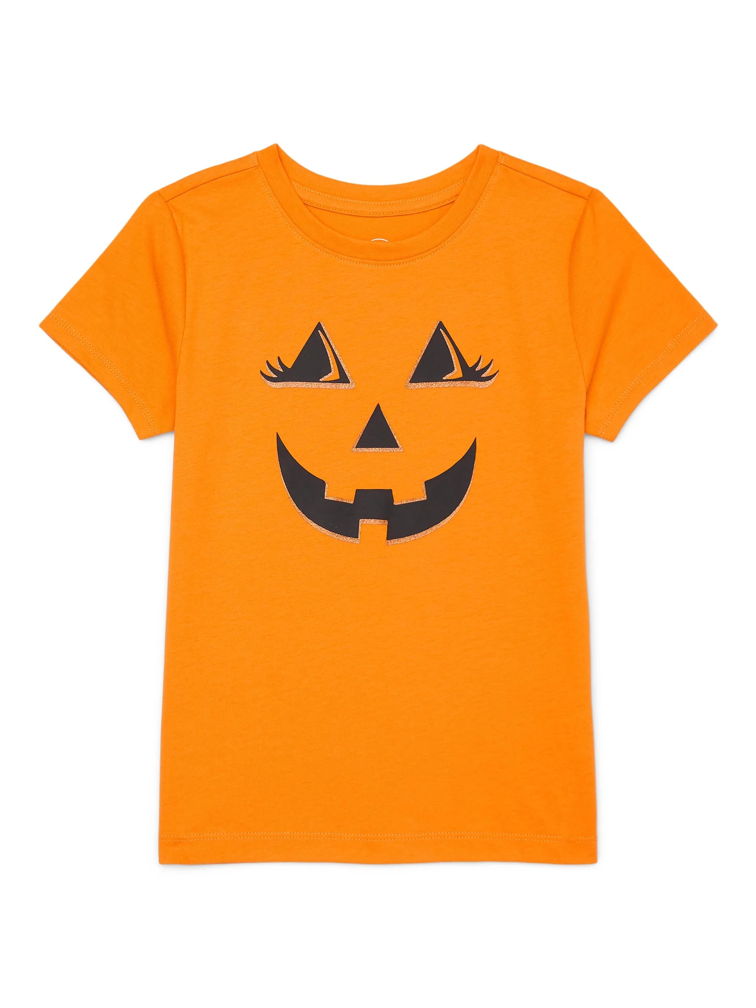 Wonder Nation Girls Halloween Graphic T-Shirt with Short Sleeves, Sizes 4-18 | Walmart (US)