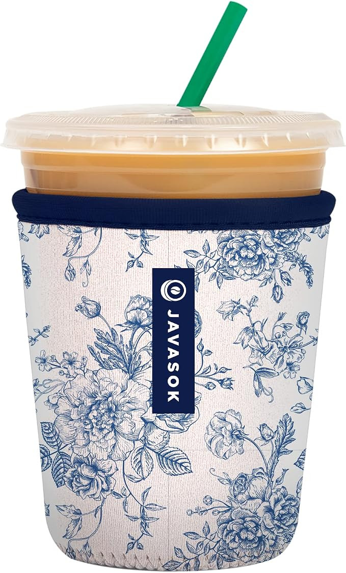 Sok It JavaSok Iced Coffee & Cold Soda Insulated Neoprene Cup Sleeve (Like Fine China, Small: 16-... | Amazon (US)