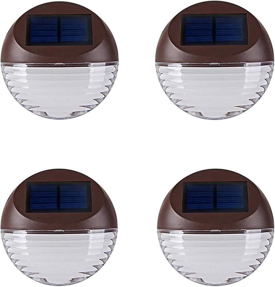 kinna Solar Deck Lights Outdoor, 4 Pack Solar Step Lights Wall Lamp LED Waterproof Patio Decor So... | Amazon (US)