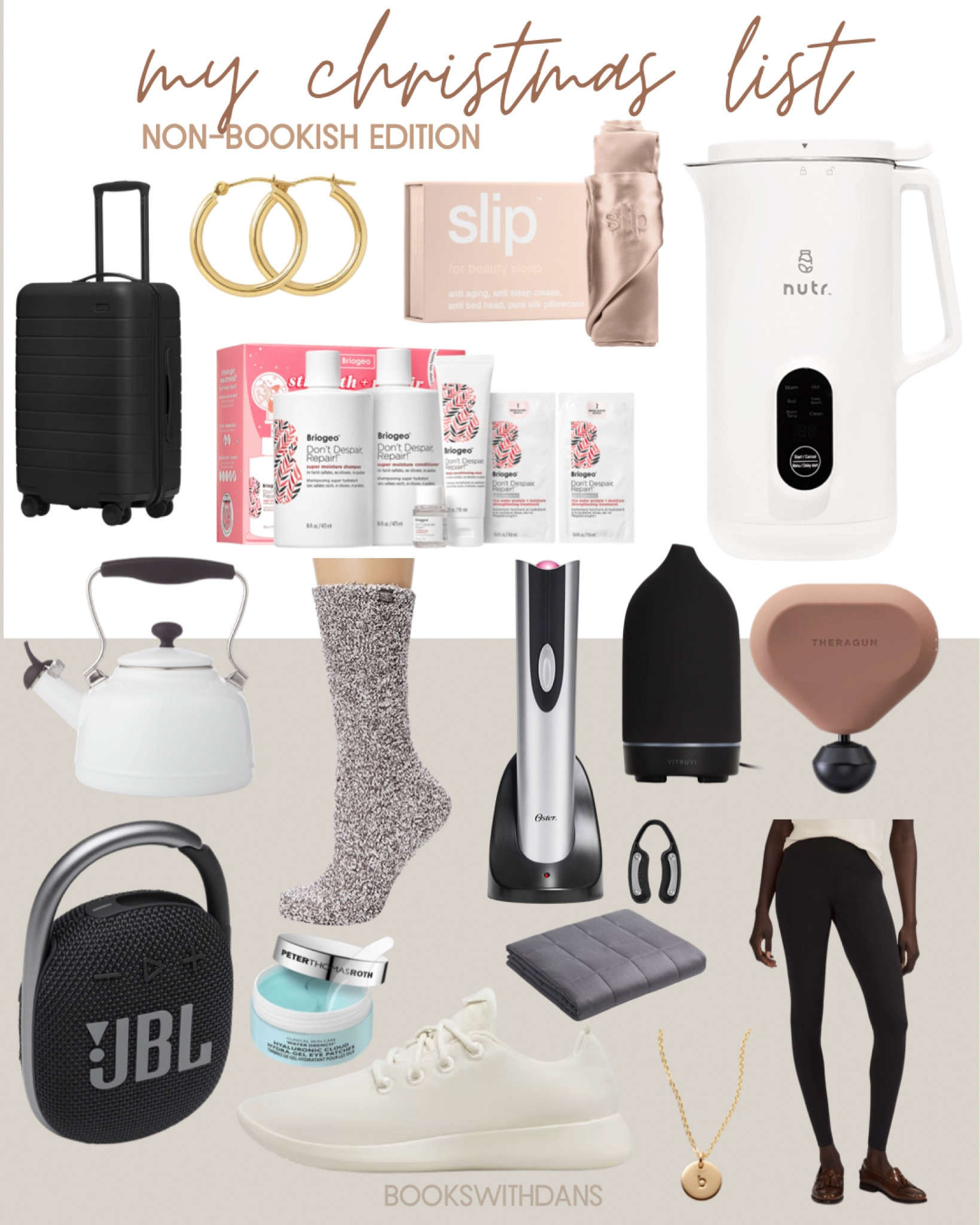 here is my non-bookish Christmas wish-list!! 

christmas wishlist, wife gift guide, girlfriend gift guide, christmas gift guide, travel gifts, comfy gifts, practical gifts, gifts for her, gift ideas, christmas ideas

#LTKGiftGuide #LTKSeasonal #LTKHoliday