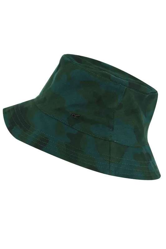 Regatta Childrens/Kids Crow Canvas Bucket Hat - Racing Green Camo - Green - 7 | Verishop