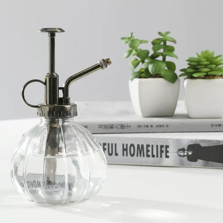 Vintage Style Clear Glass Bottle Sprayer, Decorative Plant Mister with Top Pump(Clear) | Walmart (US)